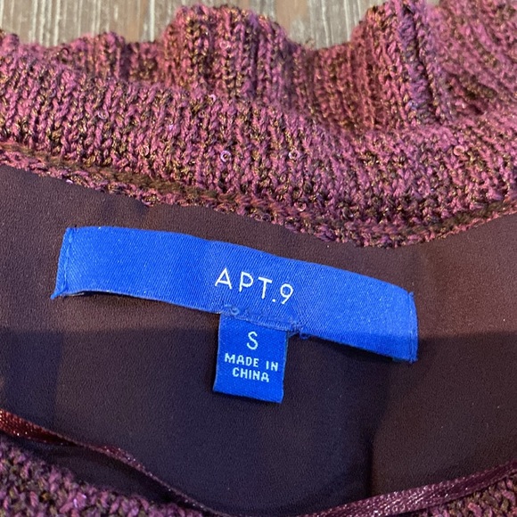 Apt. 9 ladies deep plum/burgundy sweater with sparkles. Size small. - Picture 4 of 10